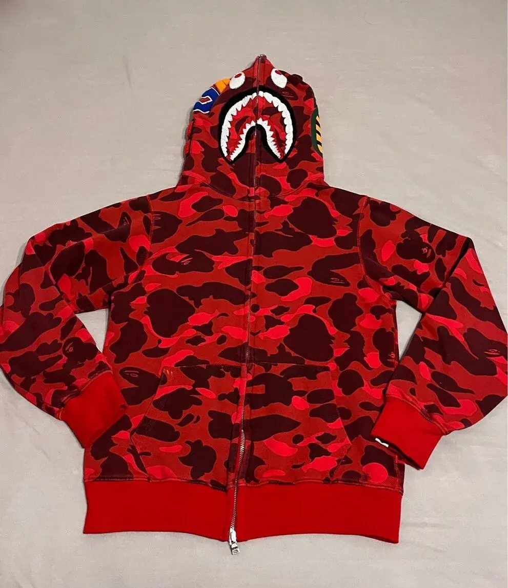 🔥 BAPE Red Shark mikina 🦈🔴