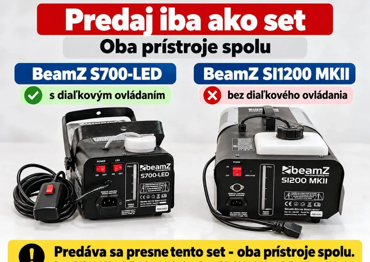 2x BeamZ dymostroj - S1200 MKII 1200W + S700 LED 700W