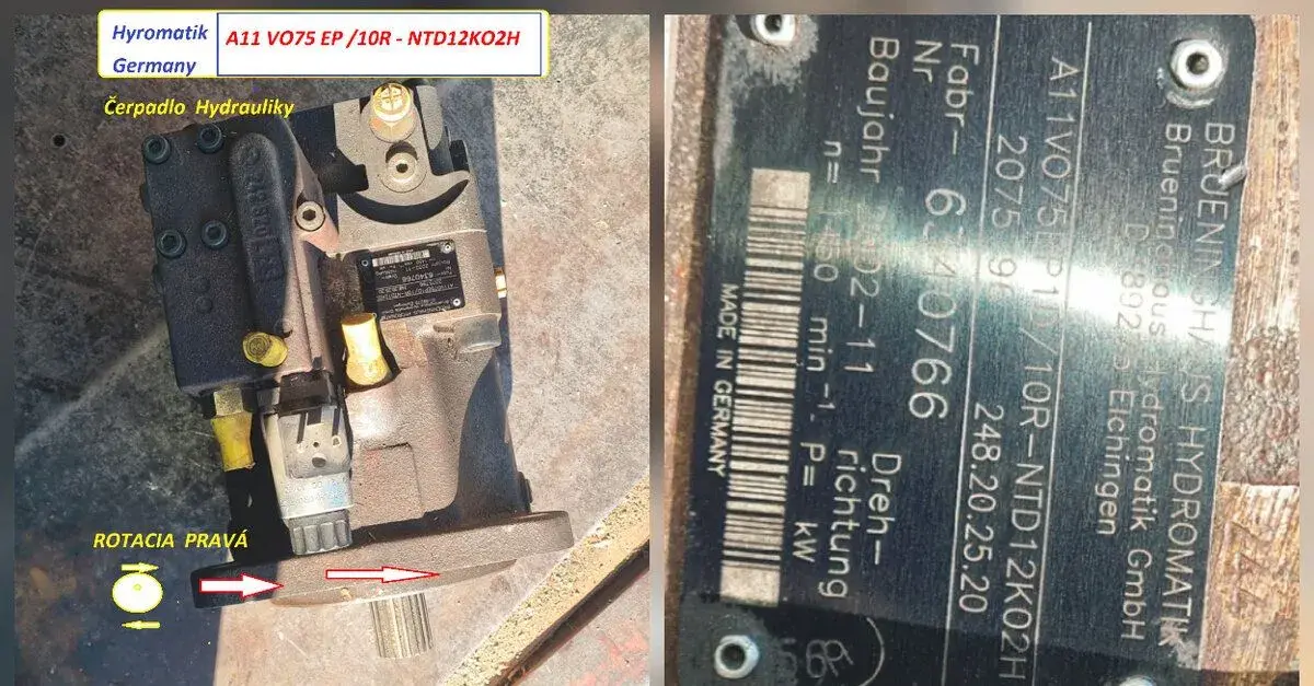Hydromatik A11VO75EP/10R-NTD12KO2H čerpadlo hydrauliky