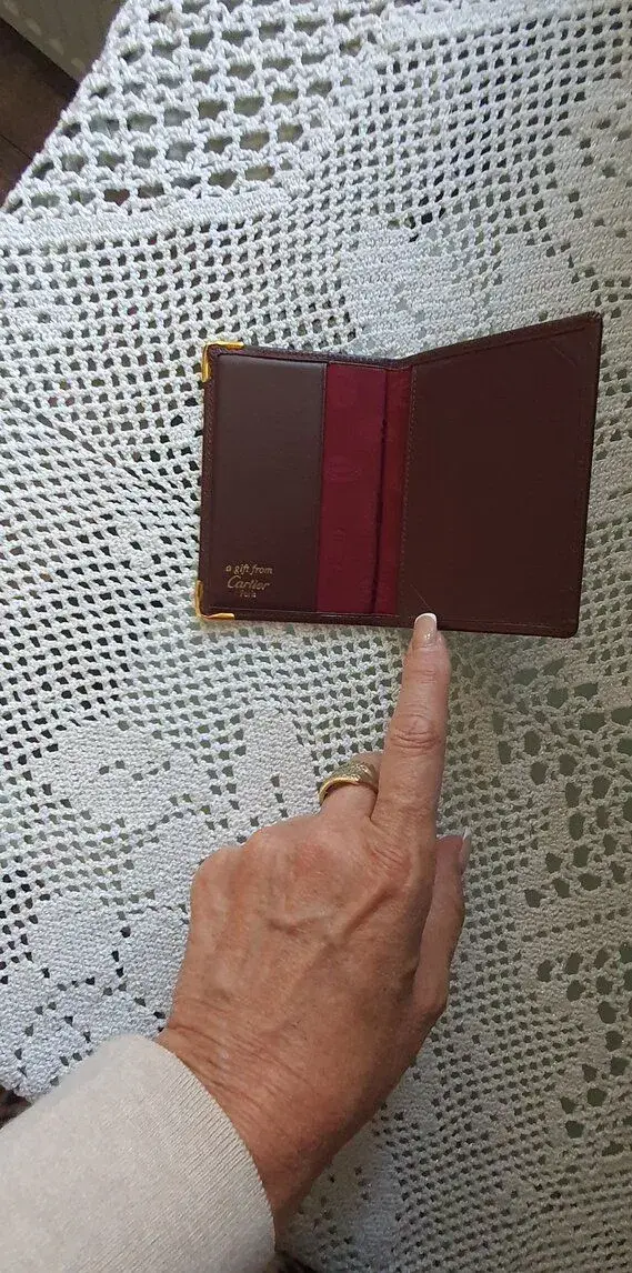 Luxusné kožené puzdro na vizitky Must de Cartier – Vintage /