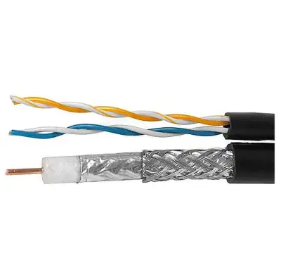 koaxialny kabel ku kamerovym systemom RG6U-4W koaxiálny kábe