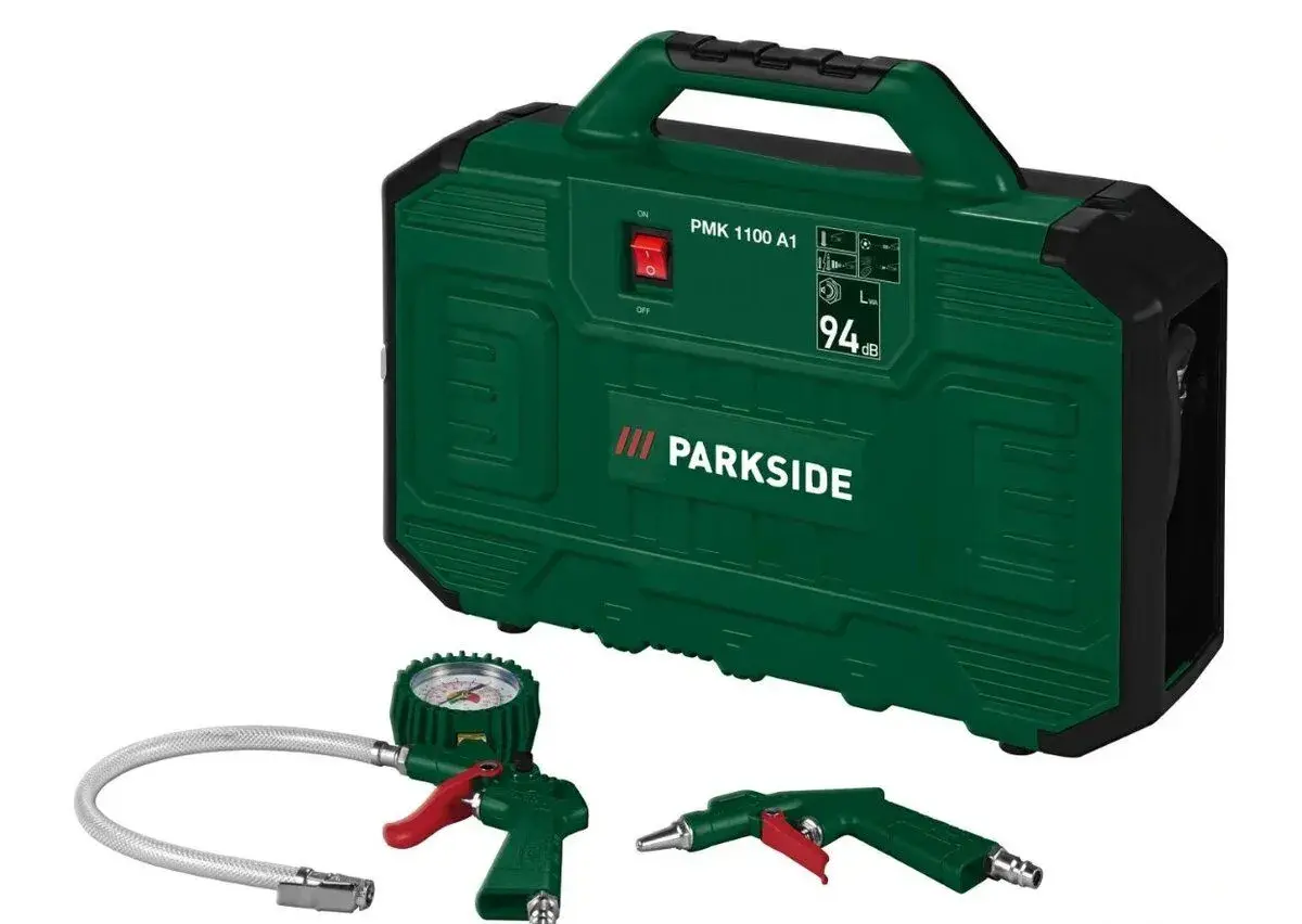 Kompaktný prenosný kompresor PARKSIDE PMK 1100 A1