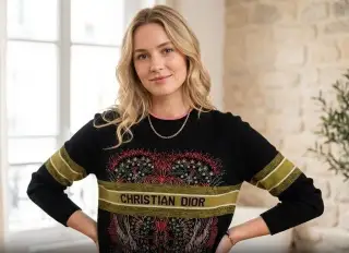 Originál Christian Dior cashmere Knit Sweater