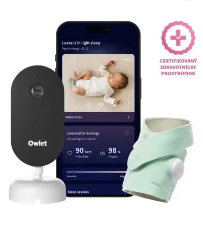 Owlet dream duo mint sadu ponožky s kamerou
