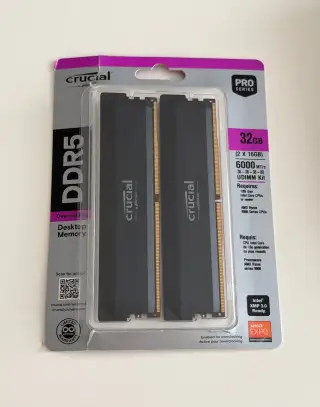 32GB DDR5 (2x16GB) Crucial 6000 CL36