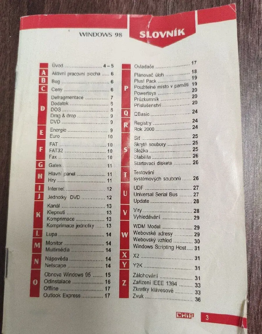 Windows 98 SLOVNÍK (príloha časopisu CHIP)