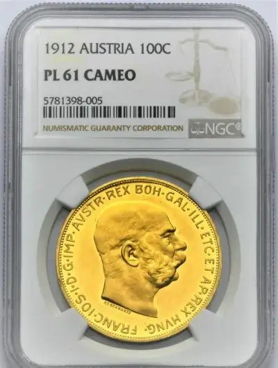 100 Koruna František Josef I. 1912