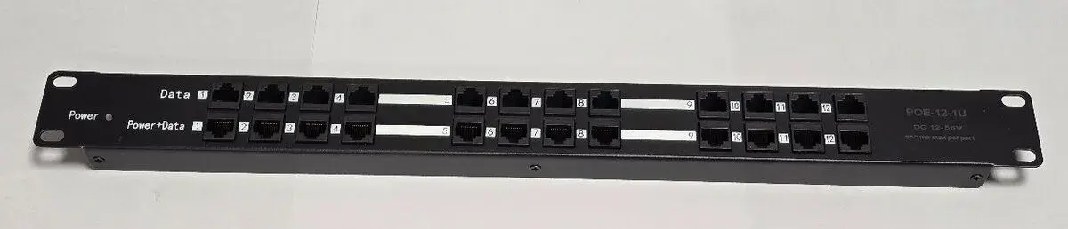 POE-PAN12, 12-portový pasívny POE panel