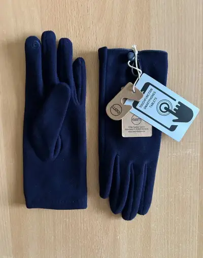 TMAVOMODRÉ RUKAVICE zn.EEM Fashion made in Germany