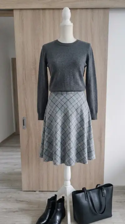 Sivá áčková sukňa, XL, Orsay