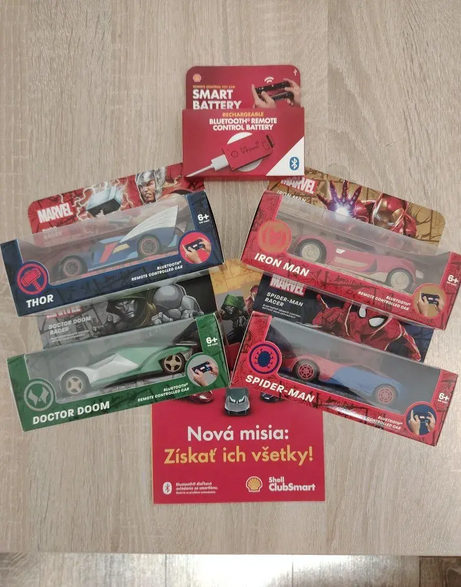 Autíčka Shell MARVEL