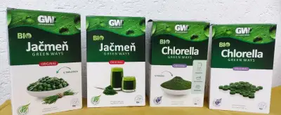 Green Ways Chlorella a jačmeň