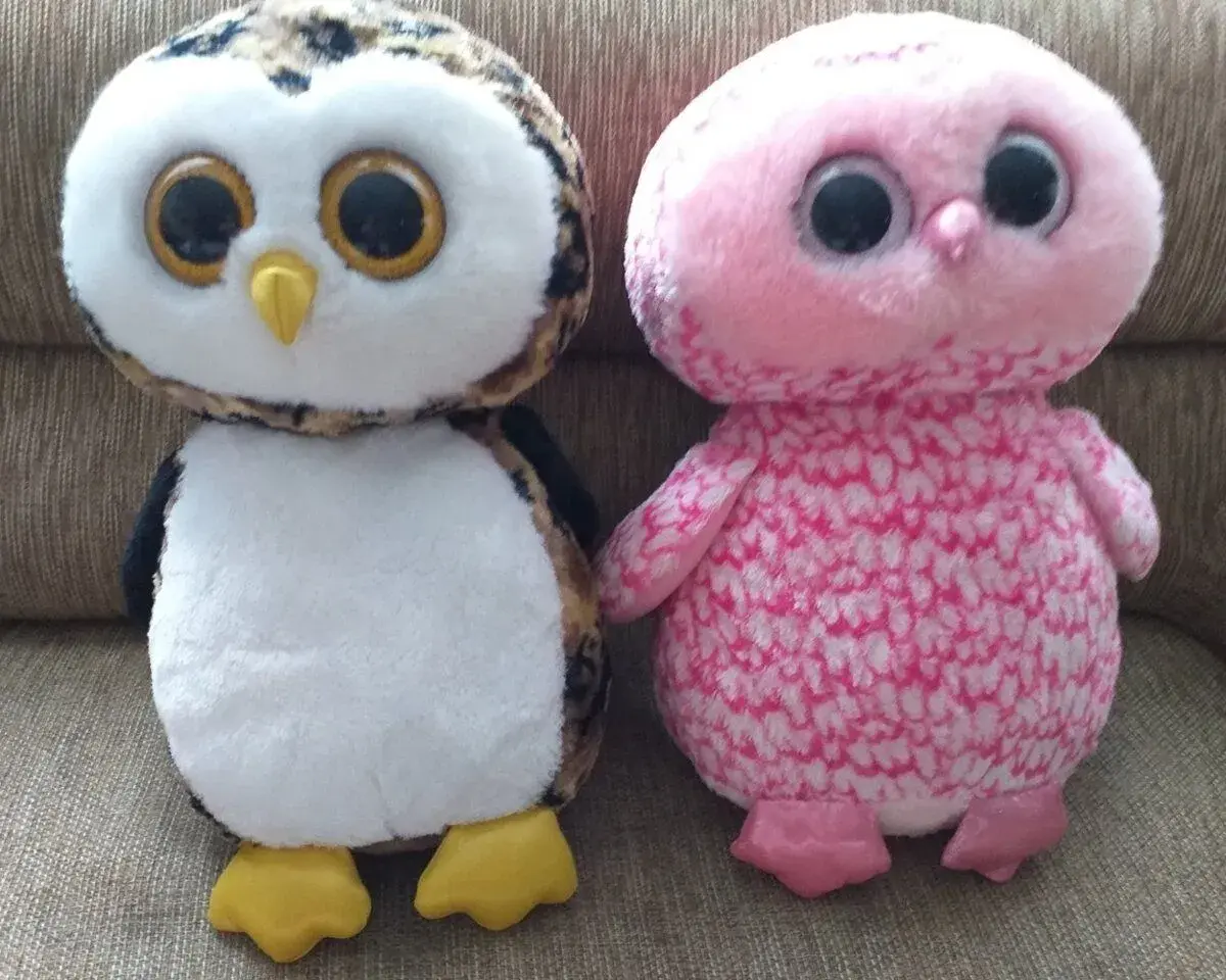 Plyšová sova TY Owliver a Pinky 42 cm, plyšové hračky