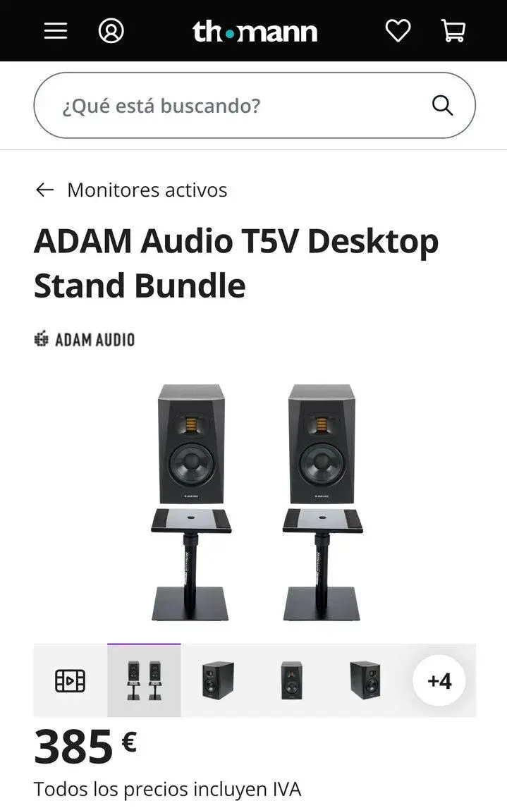 Adam T5V + table stands