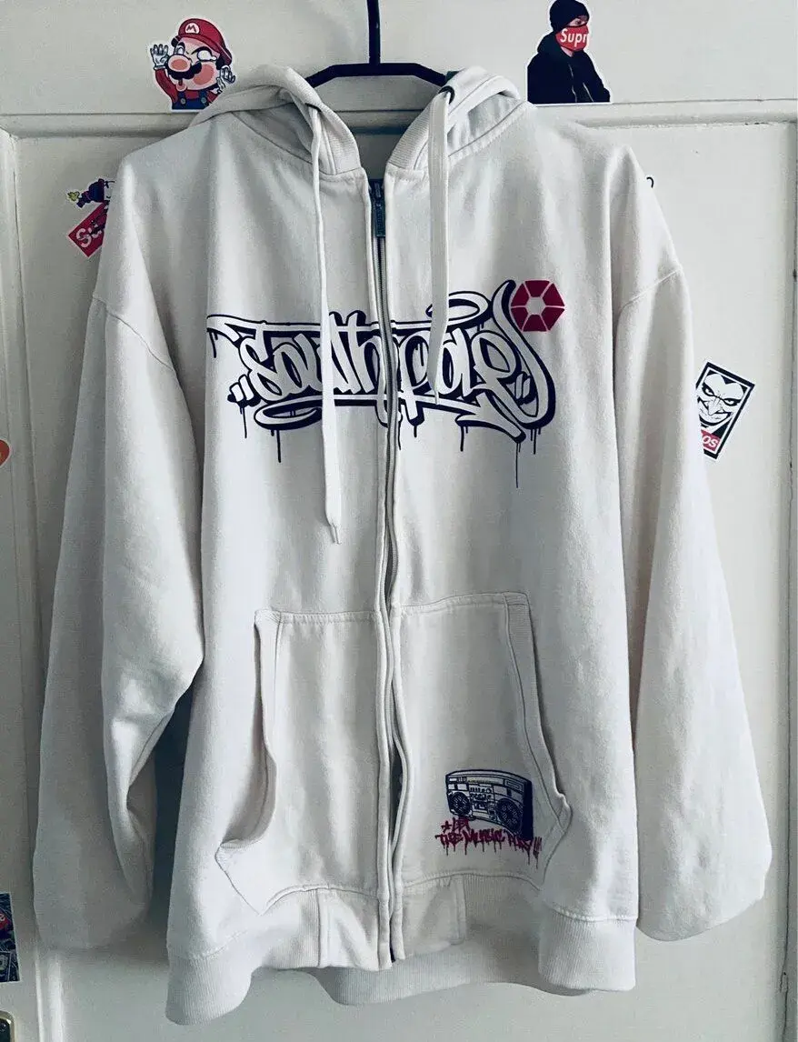 Vintage Y2K Southpole Hoodie (Graffiti & Boombox)