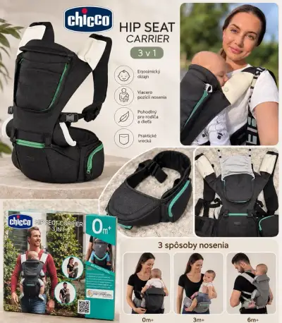 Chicco Hip Seat Carrier 3 v 1 – ergonomický nosič detí