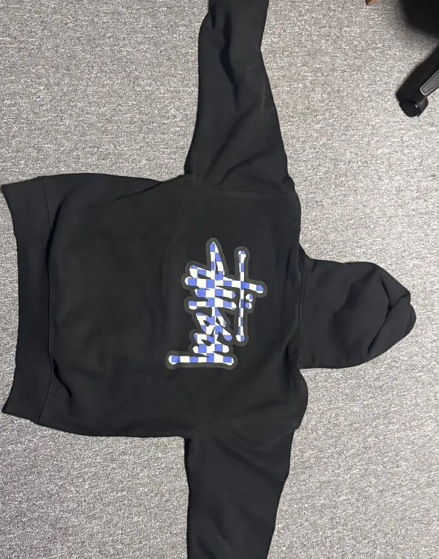 Stüssy Checker Stock Hoodie Black – SS24