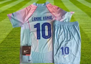 Yamal dres FC Barcelona 25/26 pink/violet 95-115cm