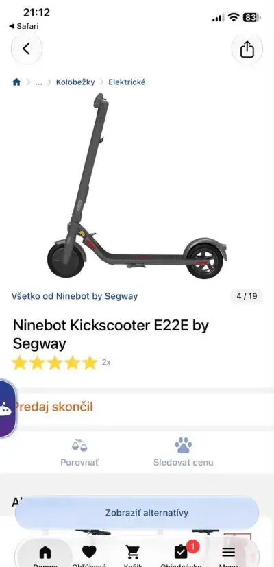 Kolobežka Ninebot Kickscooter E22E by Segway