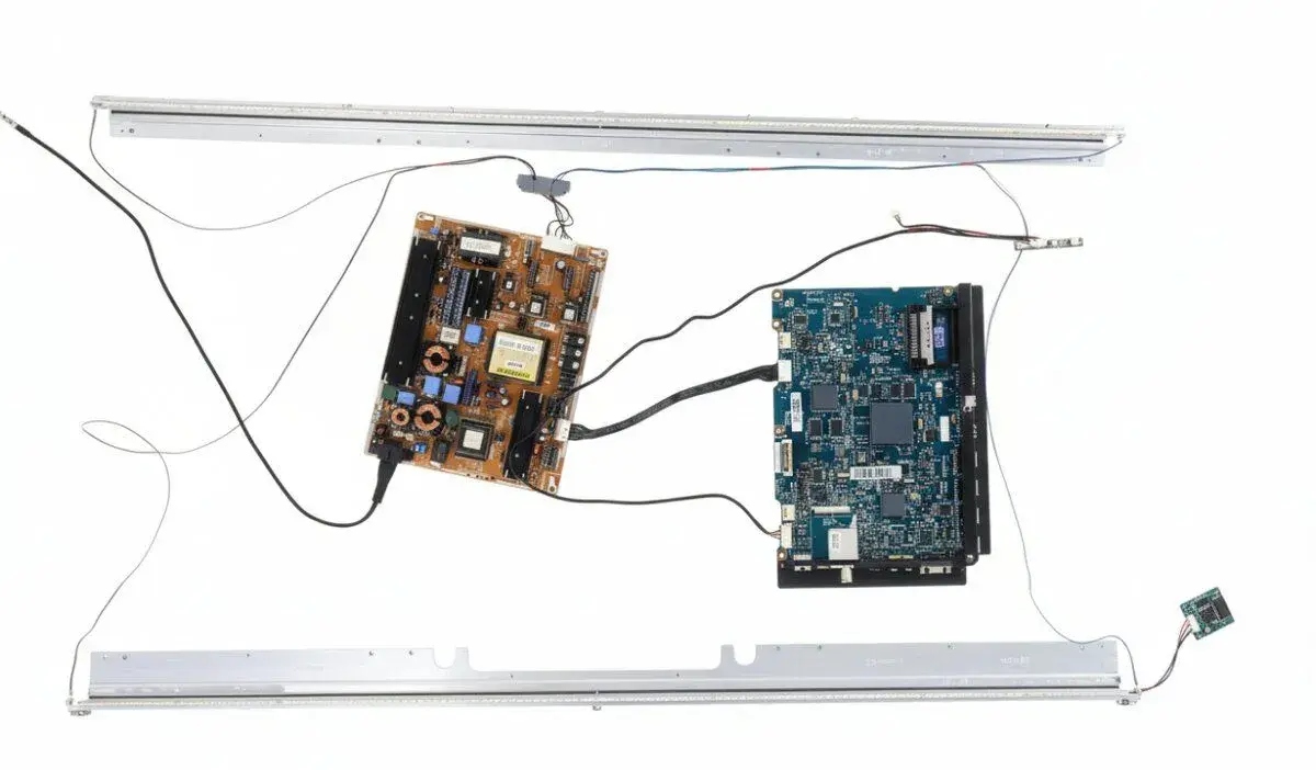 TV samsung UE46C6500UWXXH na súčiastky vadný panel