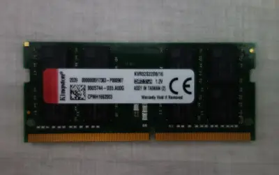 KINGSTON 16GB SODIMM DDR4 3200MHz