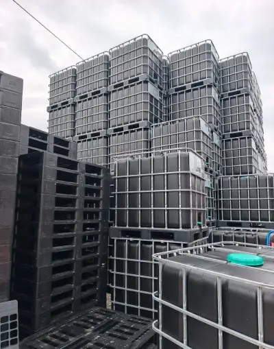 ✅certifikované potravinárske čierne 1000l ibc kontajner