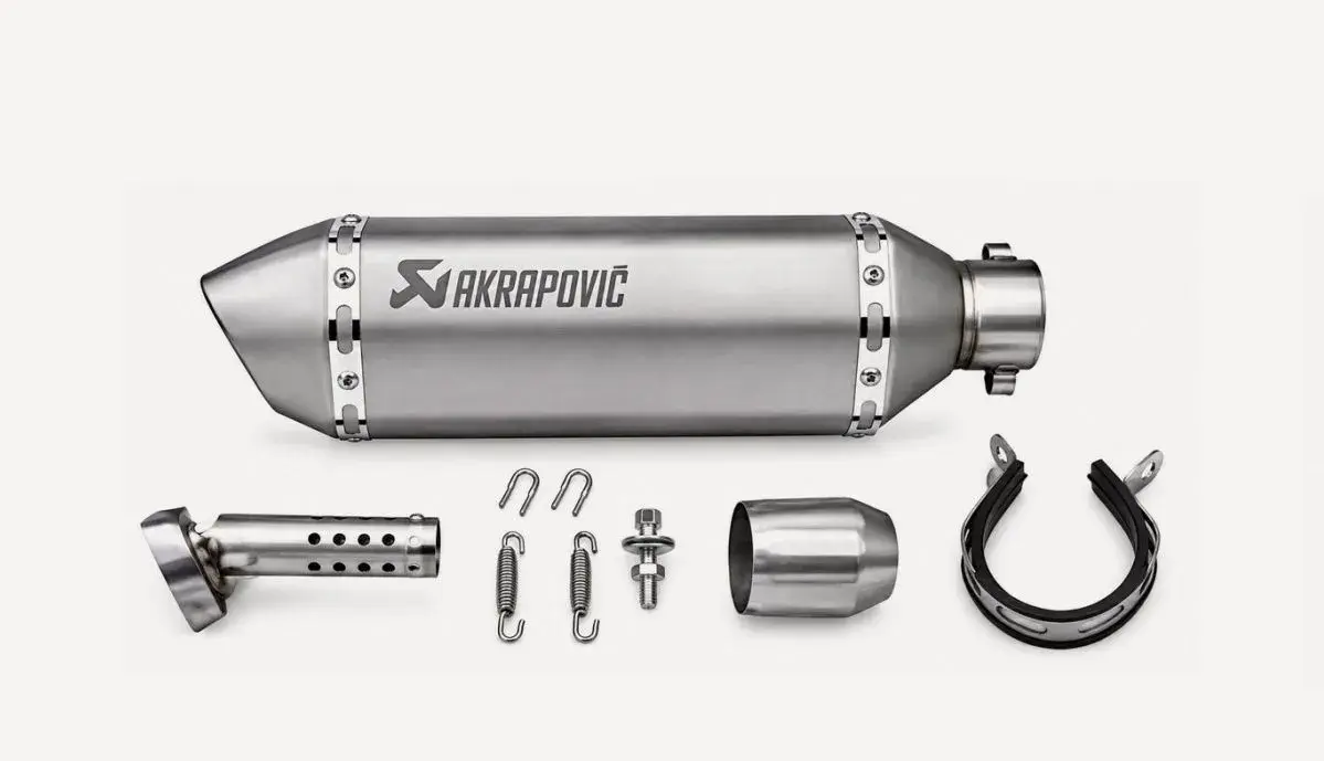 Nový - Ladený univerzálny motocyklový výfuk nerezový