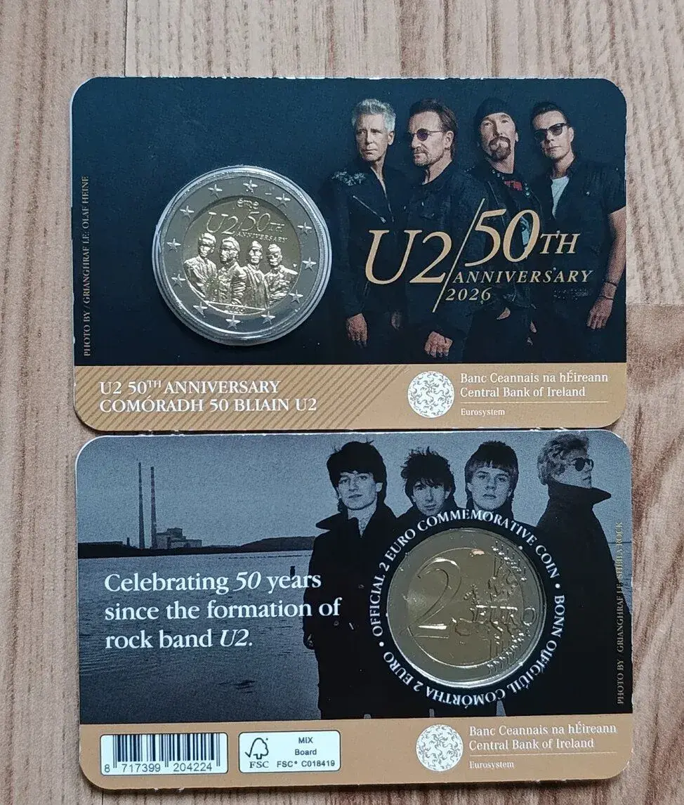 2 euro karta 2026 Írsko skupina U2