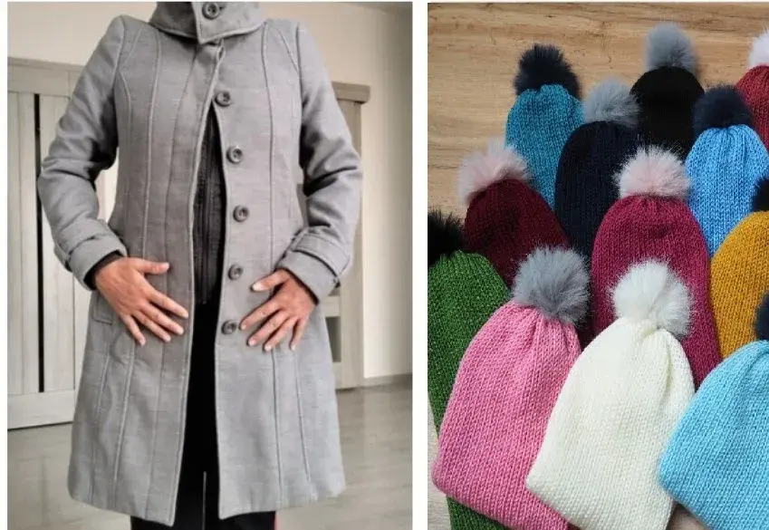 Krasny sivy, sedy elegantny dlhy flausovy kabat + ciapka zda