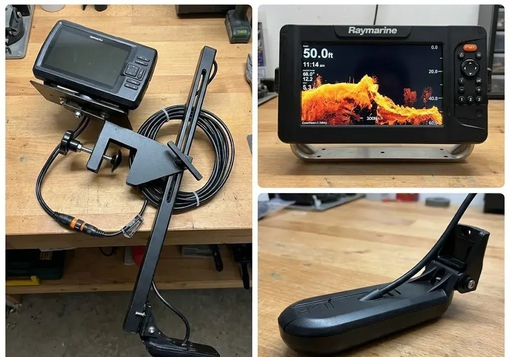 RAYMARINE Element7, HV-100 Sonda 3D, držiak sondy a sonaru