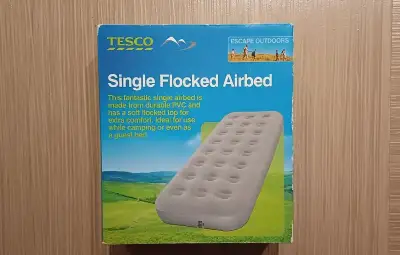 Nafukovací matrac Tesco Single Flocked Airbed
