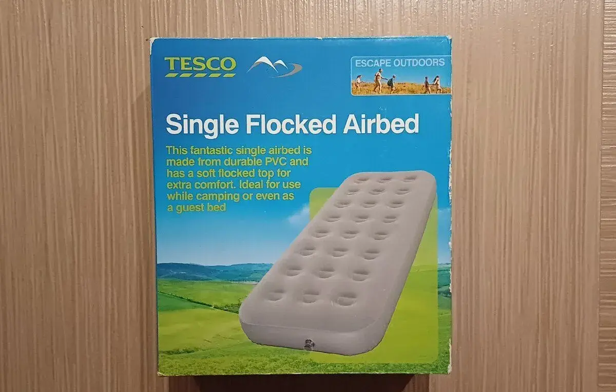 Nafukovací matrac Tesco Single Flocked Airbed