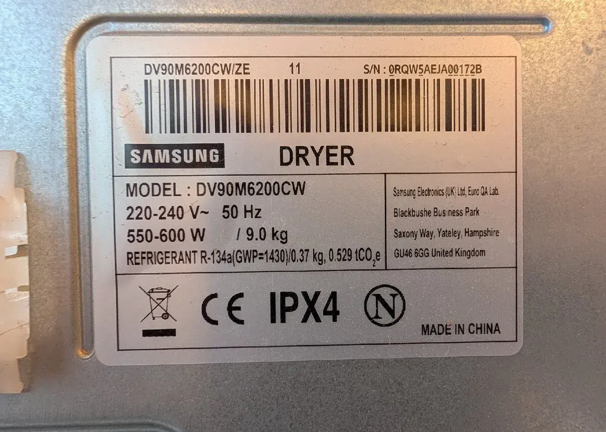Sušička Samsung DV90M6200W
