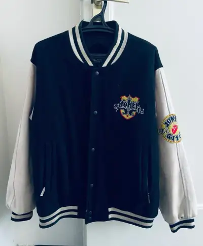 JOKER Brand x Playerz 69 Leather Varsity Jacket XL Y2K