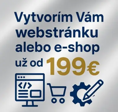 Vytvorím Vám webstránku alebo e-shop od 199€ - Prešov Košice