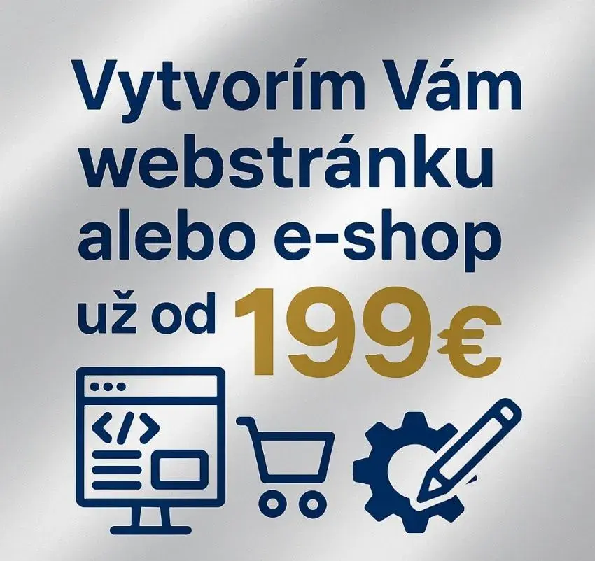 Vytvorím Vám webstránku alebo e-shop od 199€ - Prešov Košice