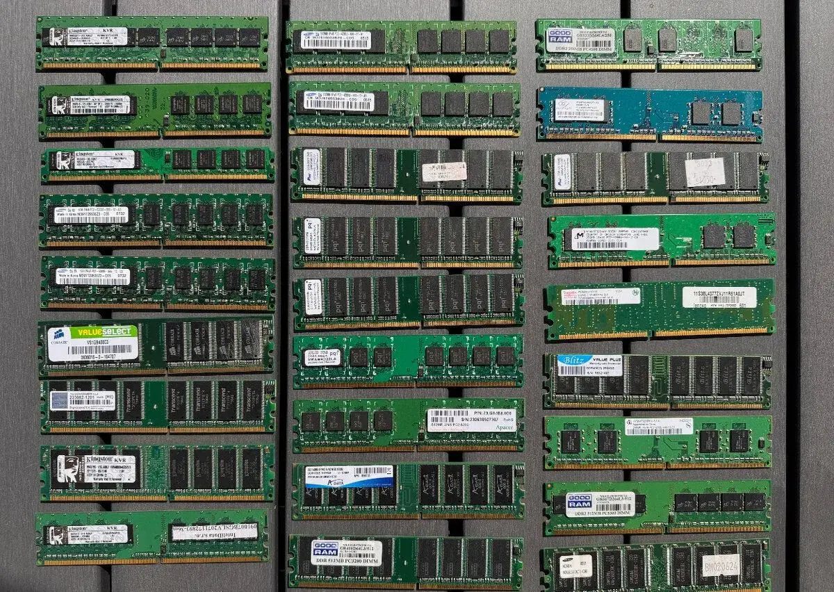 PC RAM pamäte: 256 MB, 512 MB, 1 GB a 2 GB