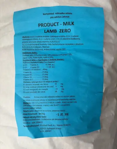 Sušené mlieko pre jahňatá Milk Lamb