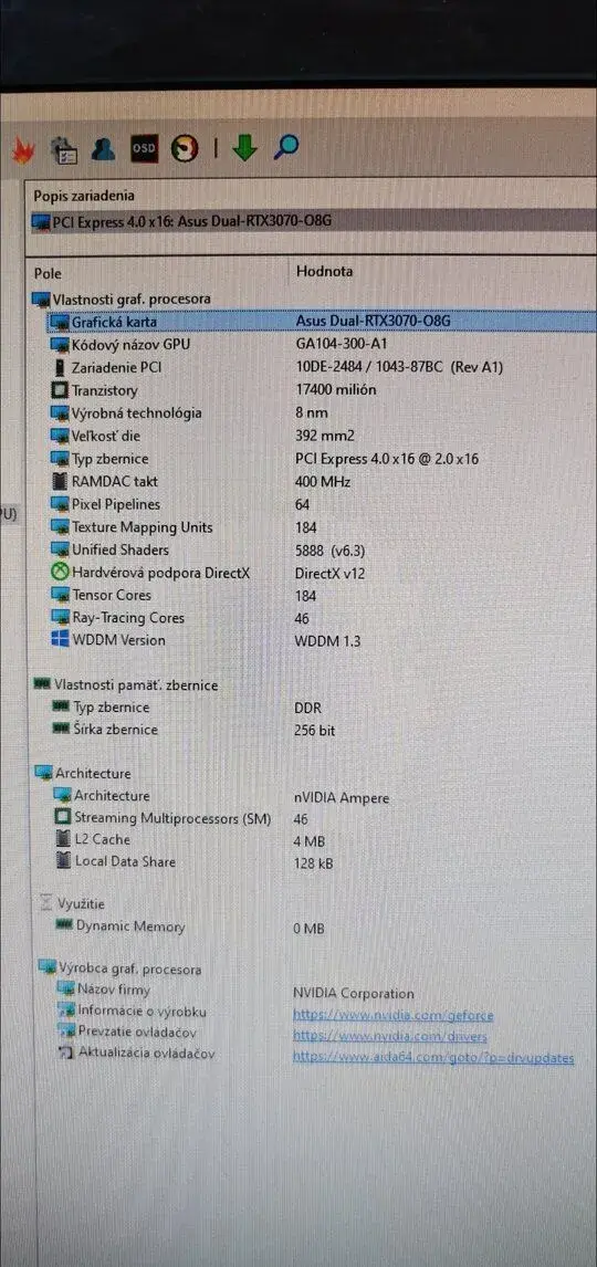 Asus dual RTX3070 8gb
