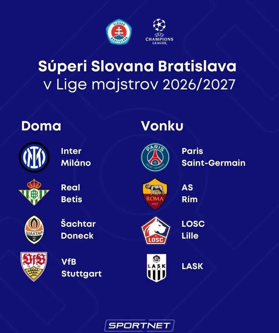 Slovan Liga Majstrov 2026