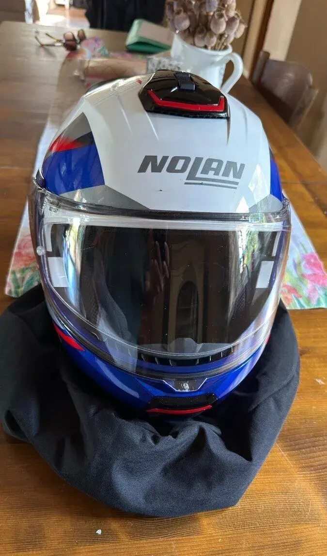 NOLAN N100-6 Paloma white/red/silver/blue