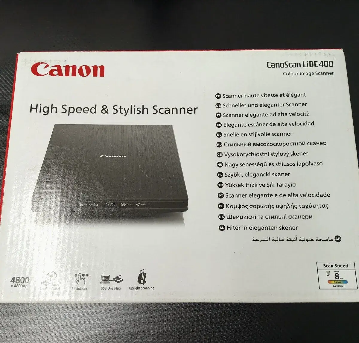 Plochý skener Canon CanoScan LiDE 400.