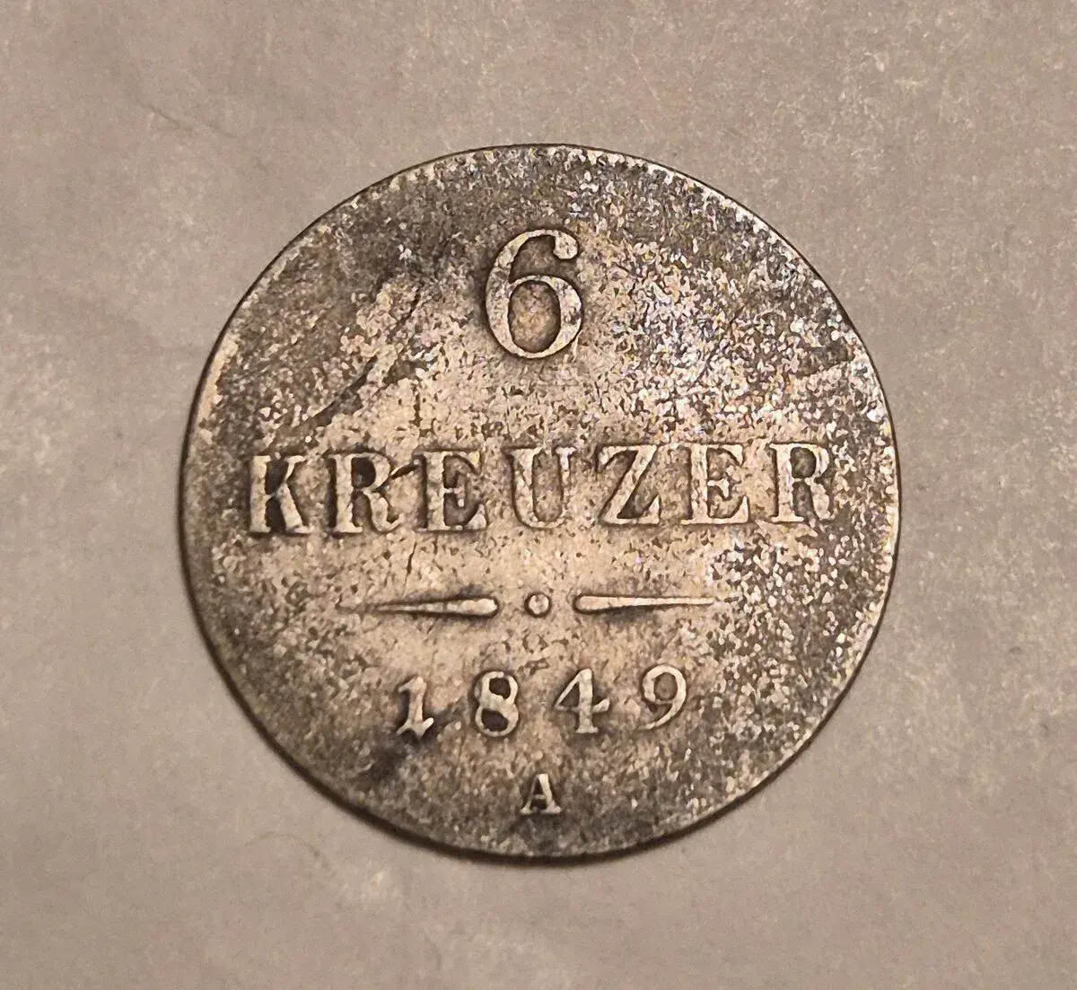 6 Grajciar 1849 A, František Jozef I.