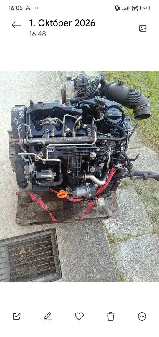 Motor 1.6 TDI, 77 kW, kód motora CAYC