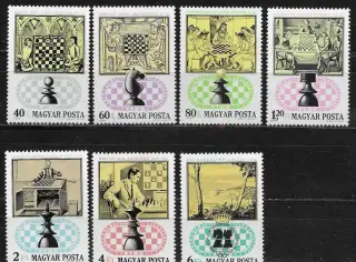 MAĎARSKO⚽(FIL.100.) 1974 Chess - čistá. lep