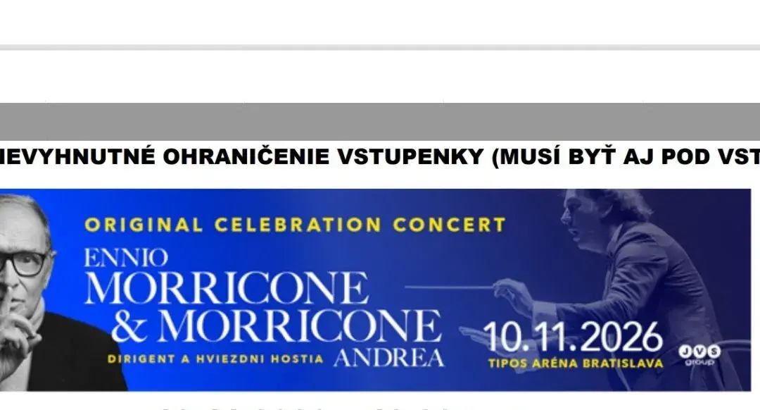 2 lístky E. Morriconeho