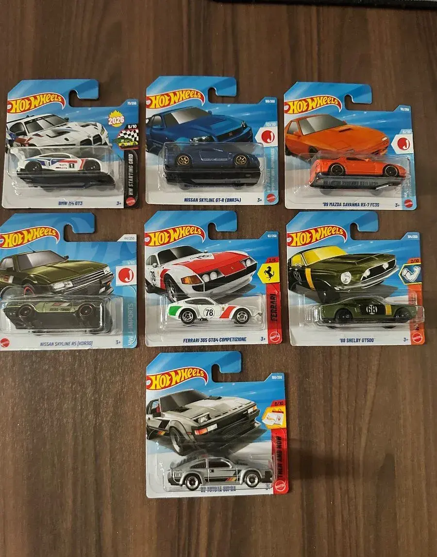 Tieto hot wheels auta