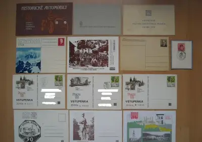 Dopisnice,poštové lístky,obálky FDC,príležitostná tlač a iné