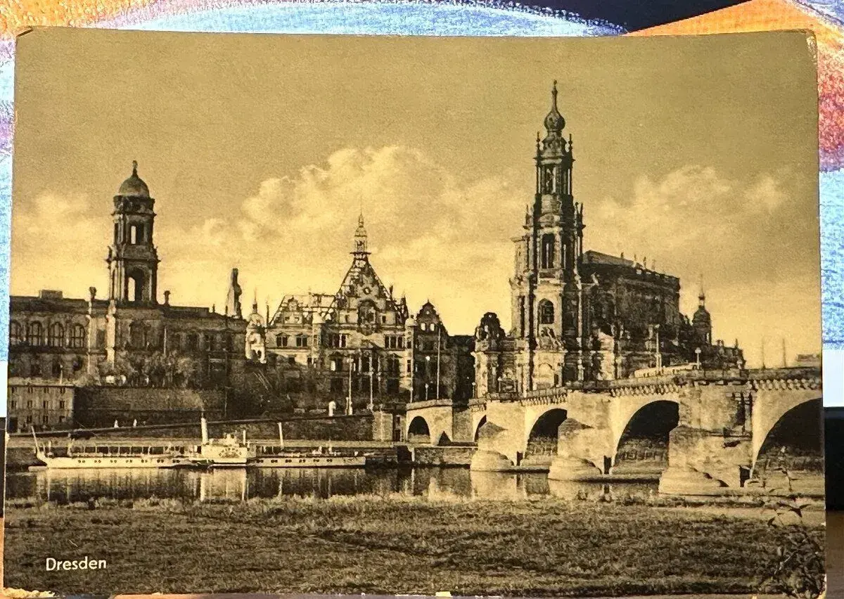 Súbor 6 historických pohľadníc Drážďany (DDR), 60. roky