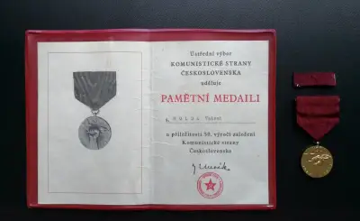 Pamätná medaila k 50. výročí založení KSČ